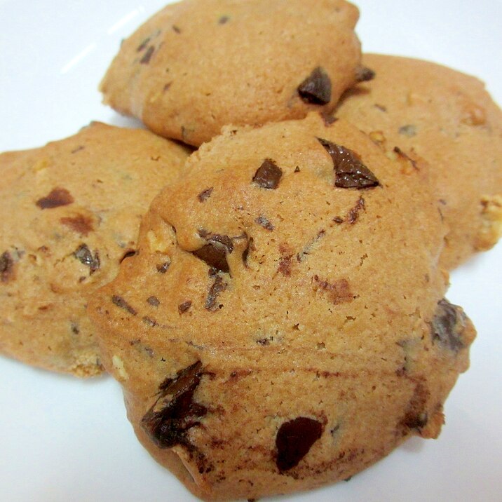 オイルでチョコとくるみのソフトクッキー レシピ 作り方 By Mococo05 楽天レシピ